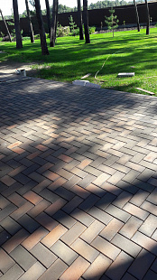 Объект из Клинкерная брусчатка ЛСР Клинкер тротуарный тёмно-красный флэшинг "Глазго" классик